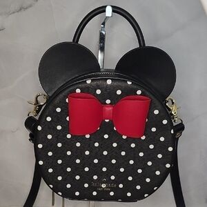Kate Spade × Disney Black Polka Dot Minnie Mouse Bag
